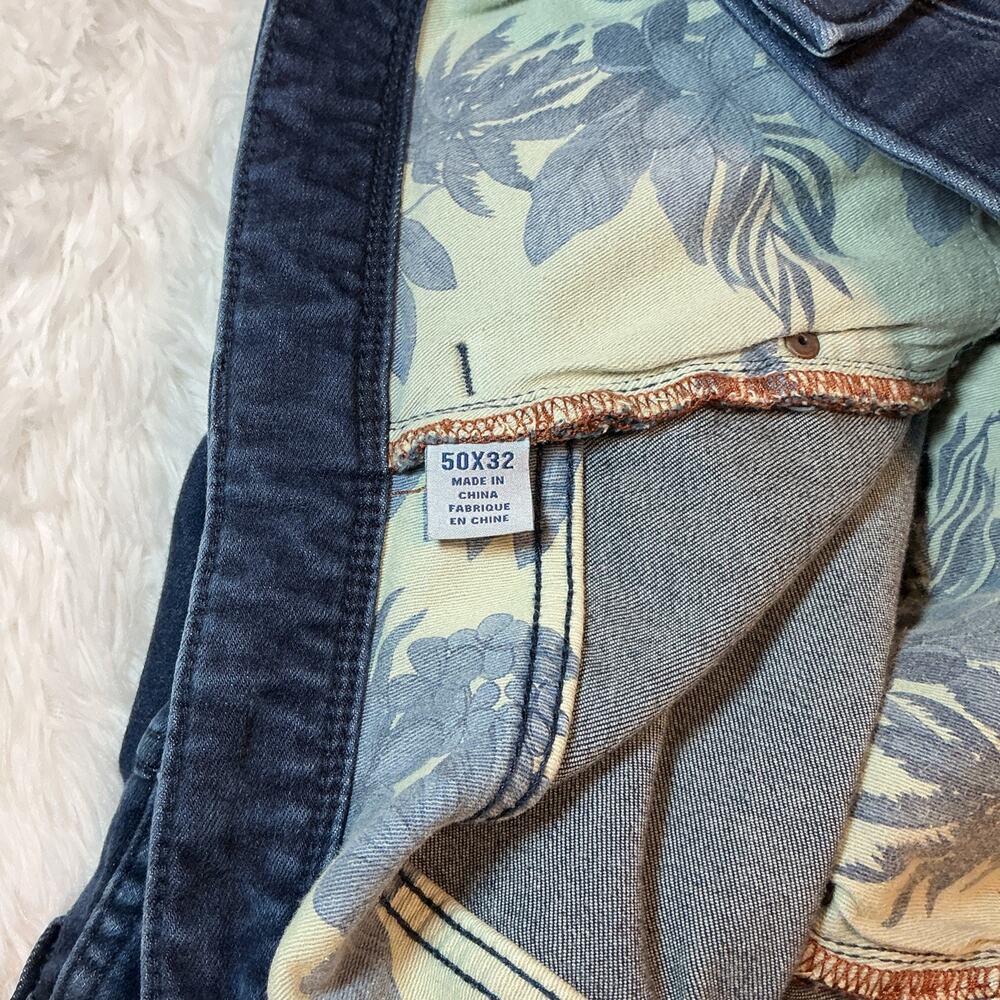 Tommy Bahama Mens 50x32 altered Dark Denim Boot Cut Jeans - Picture 8 of 9